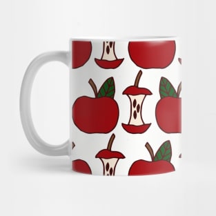 Apples and Apple Cores | Red Apples | Apple Pattern Mug